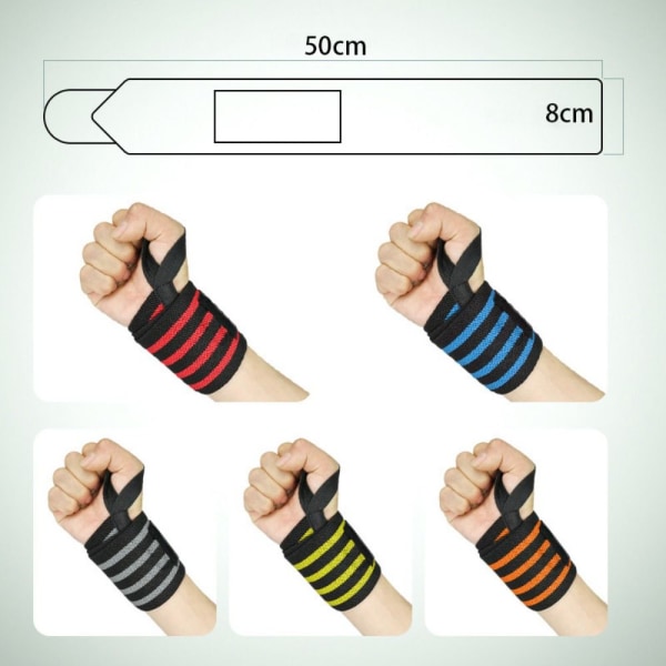 1 par tyngdlyftande armband Sportbandage ORANGE-1 PAR Orange-1 Pair