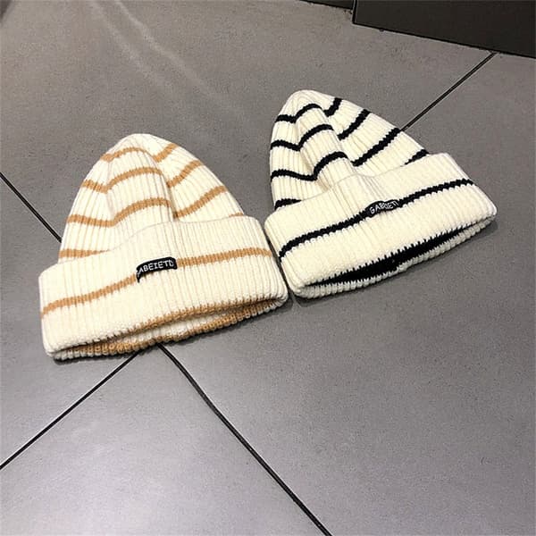 Mössor Stickad mössa BEIGE beige