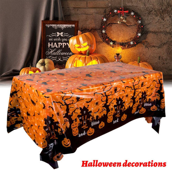 Halloween bordsduk Spindelnät Bakgrund GRÅ grey