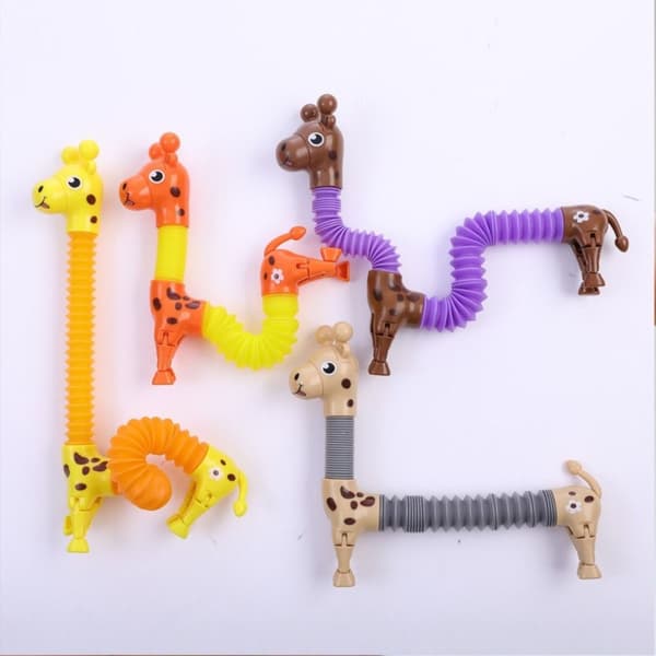 3st Giraffe Pop-rör Djursugleksaker GIRAFFE-B GIRAFFE-B Giraffe-B