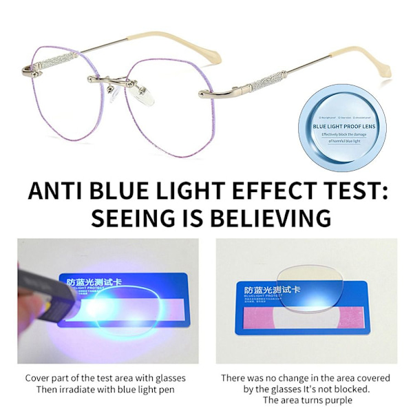 Anti-Blue Light Glasses Oversized briller GULD Gold