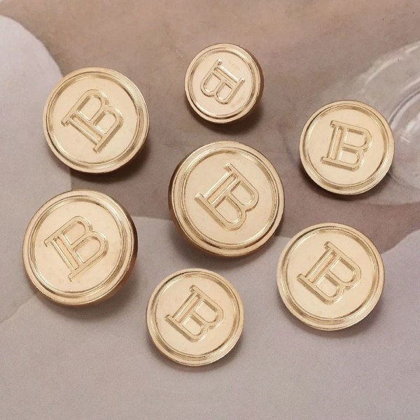 20 kpl metallia kirjain B napit paita napit HOPEAA 25 MM20 kpl silver 25MM20pcs-20pcs