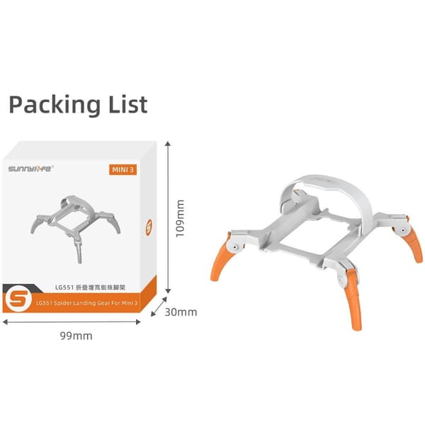 Landningsställ Vikbar Spider ORANGE orange