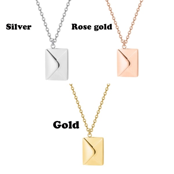 Halsband Kuvert Medaljong ROSE GULD rose gold