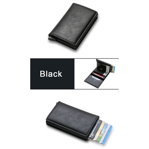 Anti-tapt kortlommebok RFID-blokkeringslommebøker SVART STYLE1 STYLE1 Black style1-style1