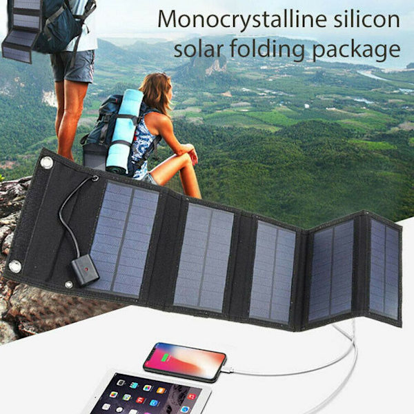 70W USB Vikbar Solpanel