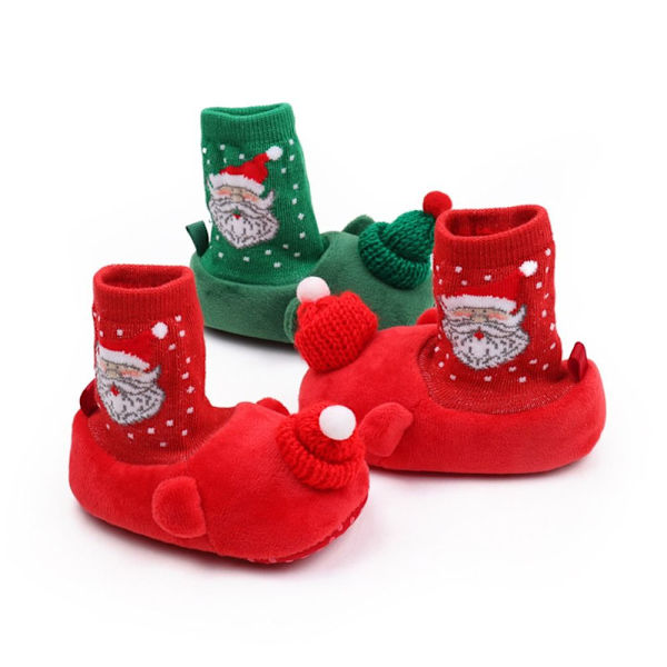 Julskor Nyfödda Baby RÖDA 14CM Red 14cm