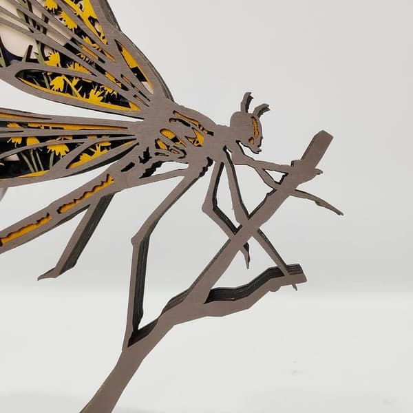 Håndlaget Home Decor Dragonfly Decor Tredyrestatuer
