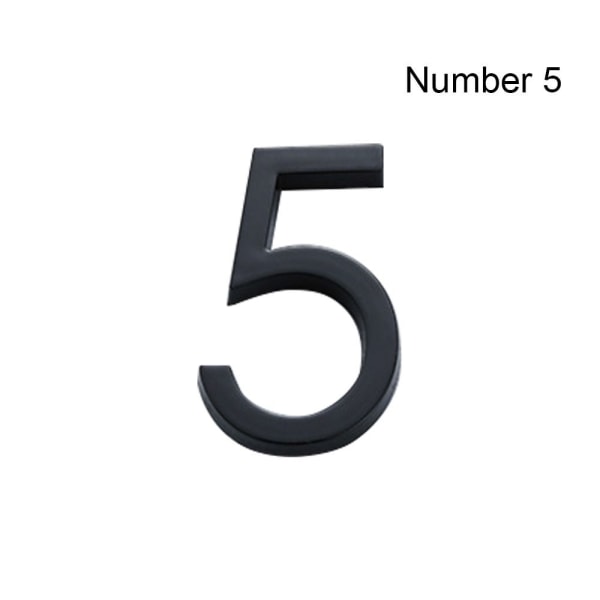 4 tommer/10 cm døretiket Nummermærke NUMMER 5 NUMMER 5 Number 5