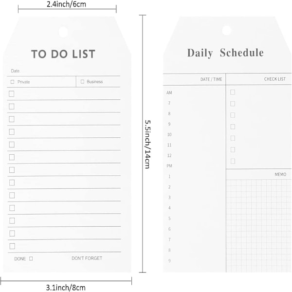 To Do List Notesblok Memo Note Daglig opgaveplanlægning