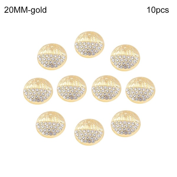 Metal Knapper Skjorte Knapper GULD 20MM10STK 10STK gold 20MM10pcs-10pcs