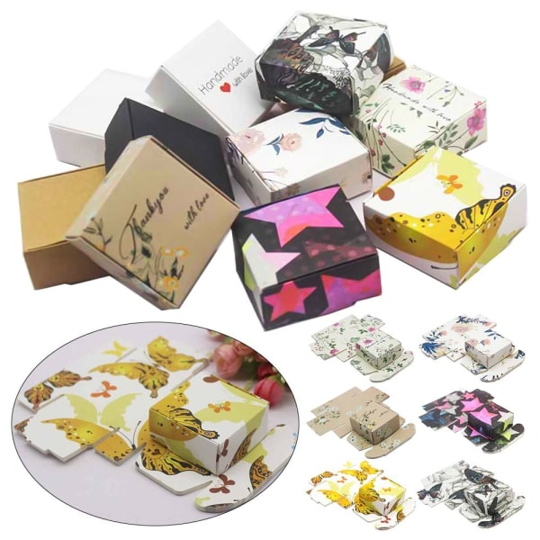 20 kpl/erä Kraft Paper Box Lahjapakkauslaatikot 20 KPL 01 20 KPL 01 20pcs 01