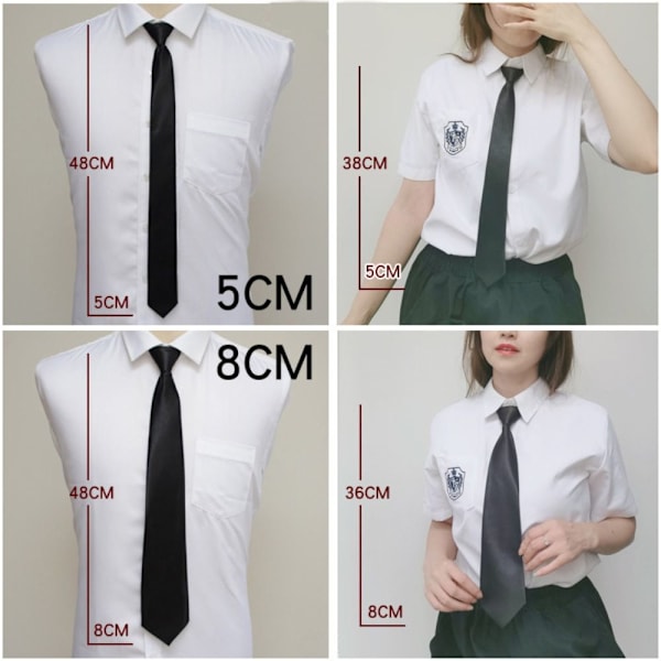 Uniform svart slips kostym dragkedja Slipsar C C C