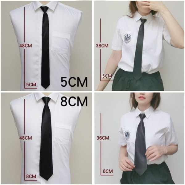 Uniform svart slipsdress Glidelåsslips C C C
