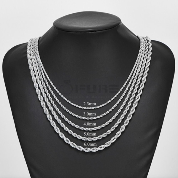 Rep Kedja Snake Bred Halsband SILVER 46CM 46CM silver 46cm-46cm