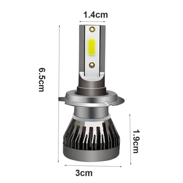 2 stk Bil LED lyskonvertering Globes H4 H4 H4