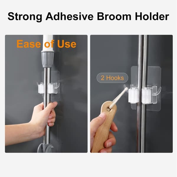 3 Stk Hook up Brackets Moppholder Henger Rack