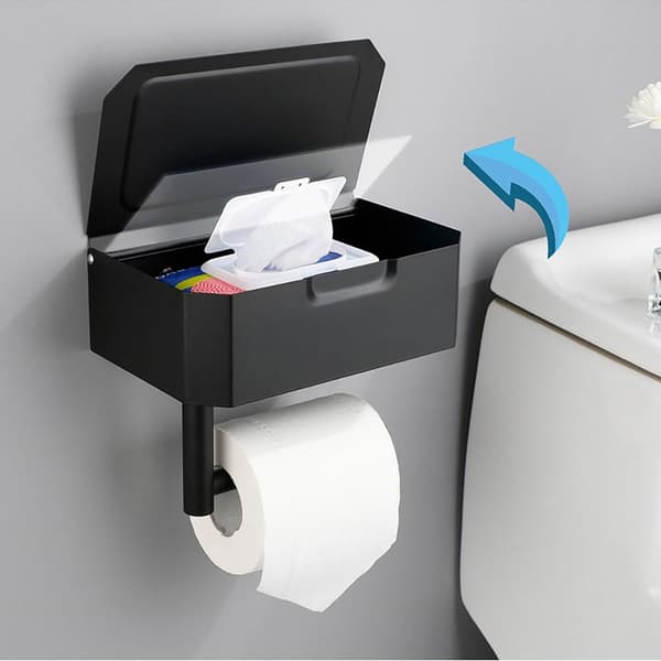 Tissue Box Badeværelse Toilet Tissue Holder SORT C C BLACK C-C
