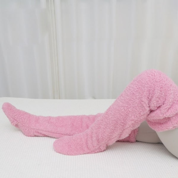 Slipper Socks Cozy Fuzzy Socks PINK Pink