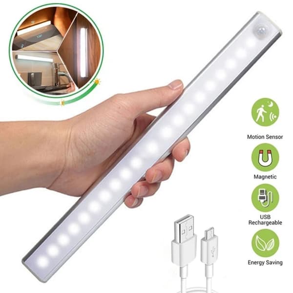 Nattlys Bevegelsessensor Lys HVIT 20CM White 20CM
