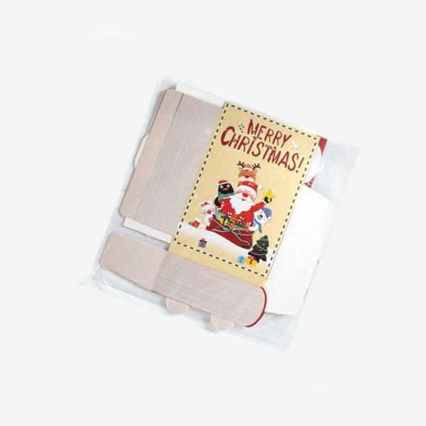 5 kpl Merry Christmas Candy Boxes Kirjan muotoinen pakkauslaatikko 5pcs