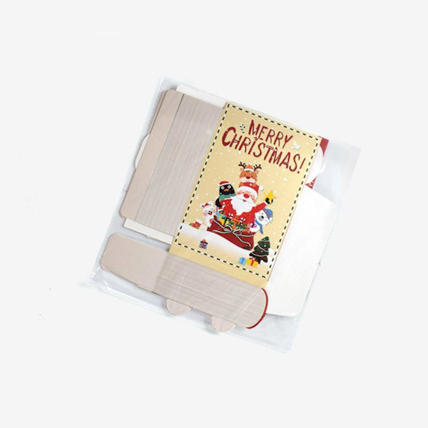 5 stk. Merry Christmas Candy Boxes Book Shape Pakkeæske 5pcs