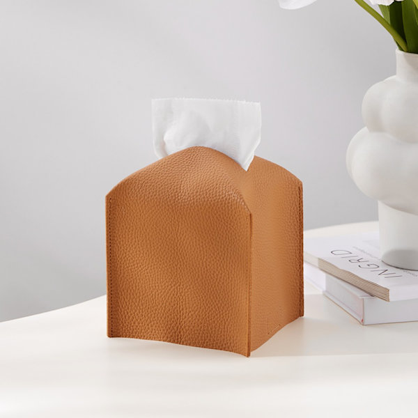 PU Læder Tissue Box SORT black