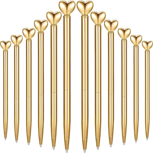 Metalkuglepenne Glat skrivepen 12 stk