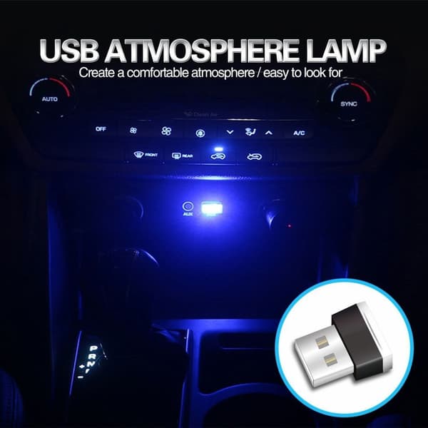 Auton sisävalo USB LED PUNAINEN red