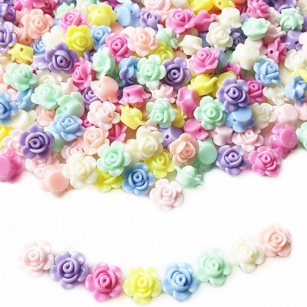 Rose Perler Farvet Bead Peony Blomsterperle