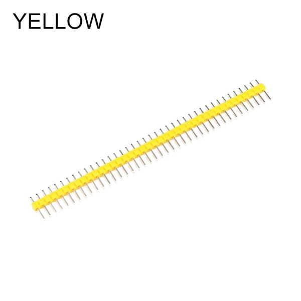 10 STK Enkel rad rett overskrift 40 pins GUL Yellow