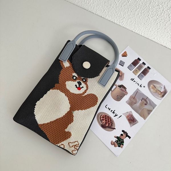 Stickad handväska Knot handledsväska 3 3 3