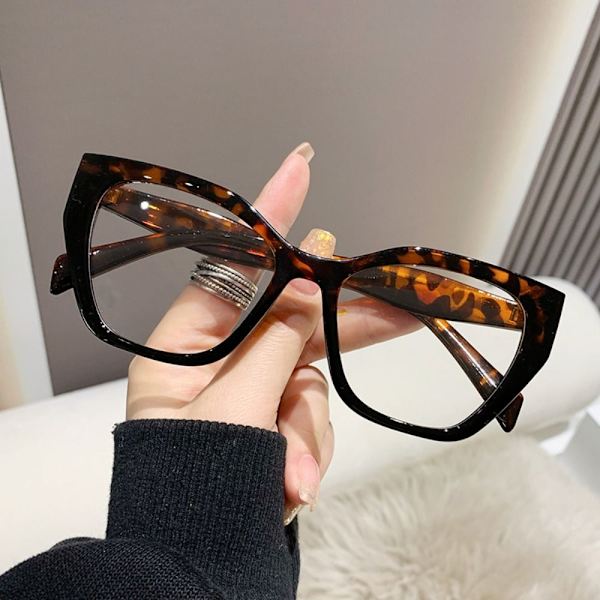 Anti-Blue Light Briller Firkantede Briller LEOPARD PRINT LEOPARD Leopard print