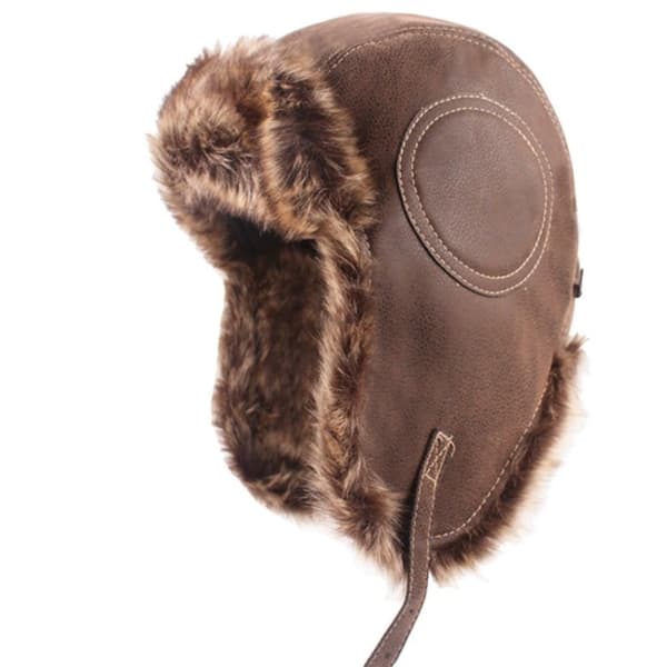 Vinter Trapper Hat Øreklapper Termohætter Kold KAFFE Coffee L（55-59cm）-L（55-59cm）