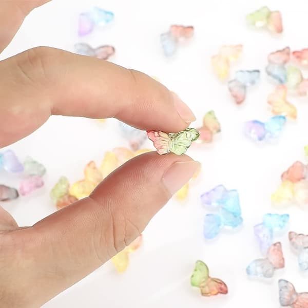 Sommerfugleperler i bulk akryl