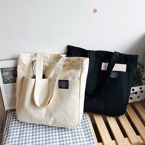 Tygväska Handväska BEIGE Beige