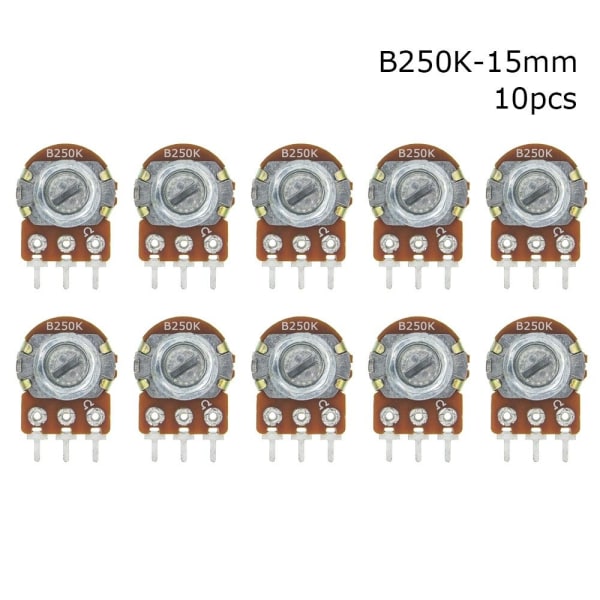10 stk lineær potensiometer WH148N WH148 10 STK B250K-15MM 10 STK 10pcs B250K-15mm