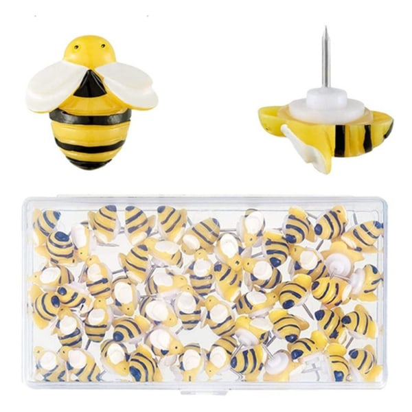 Bee Push Pins Dekorative ThumbTacks Tegnepinner
