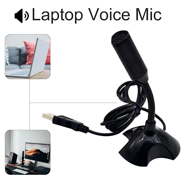 USB Mikrofon Högtalare Mic VIT white