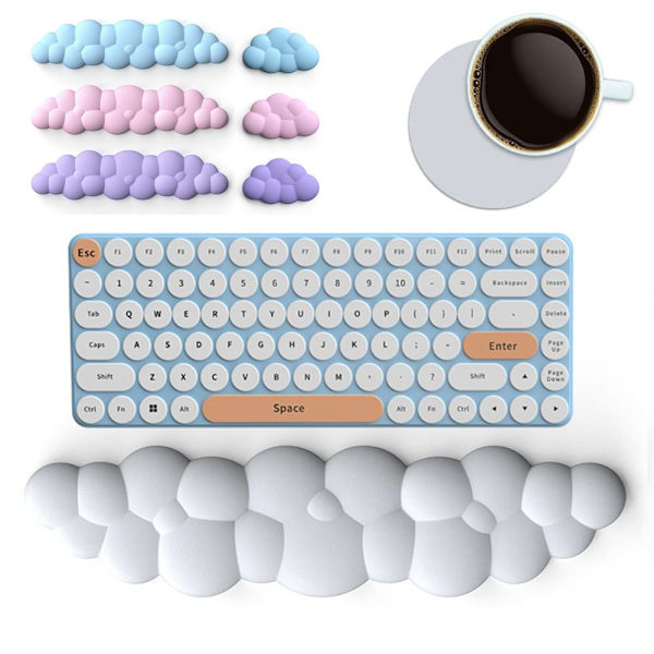 Tangentbord Musmatta Handledsstöd PINK-KEYBOARD PAD Pink-Keyboard Pad