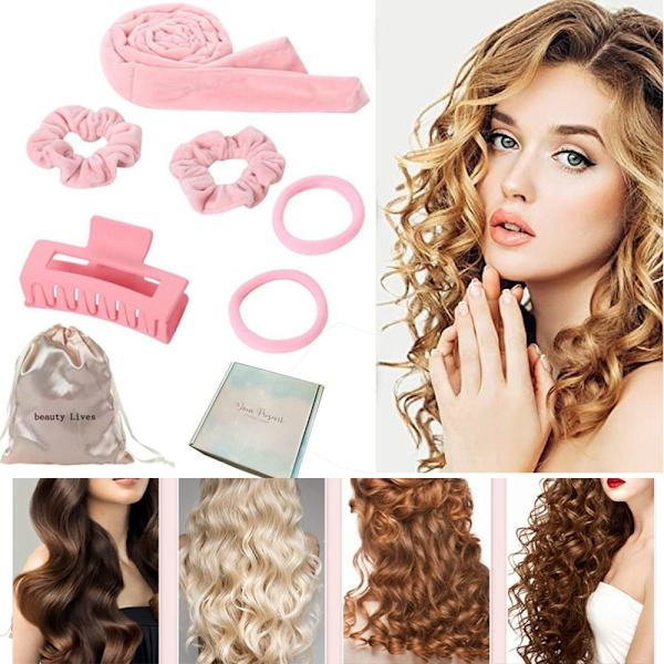 Heatless Curler Curls Uden Varme SORT Black
