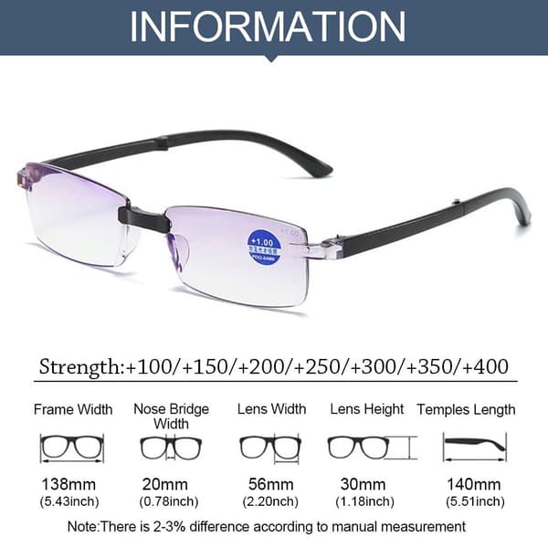 Sammenleggbare lesebriller Briller BLACK STRENGTH 100 Black Strength 100