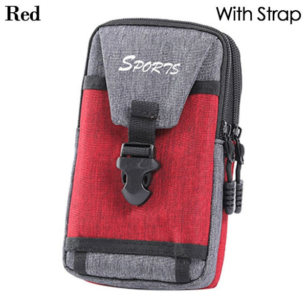 Tactical Molle Pouches Liten ficka RÖD MED REMM MED REMM Red with Strap-with Strap