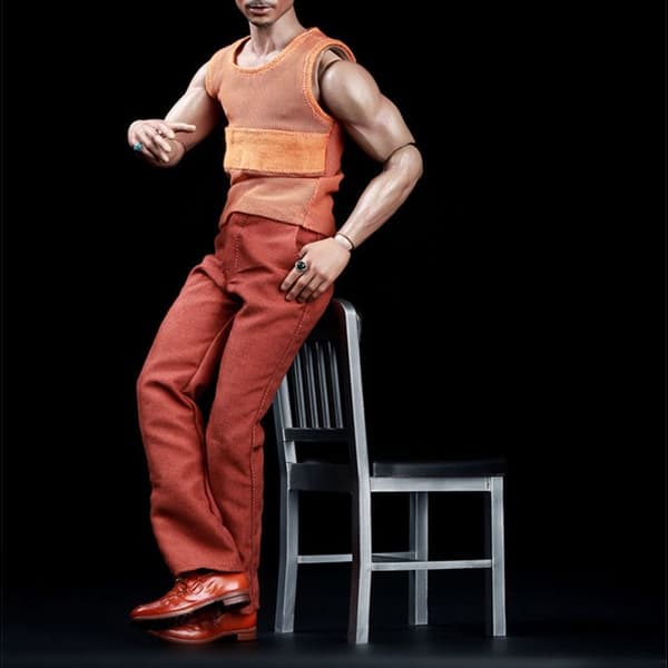 1/6 Miniature Stol Soldat Samlet Stol SORT Black