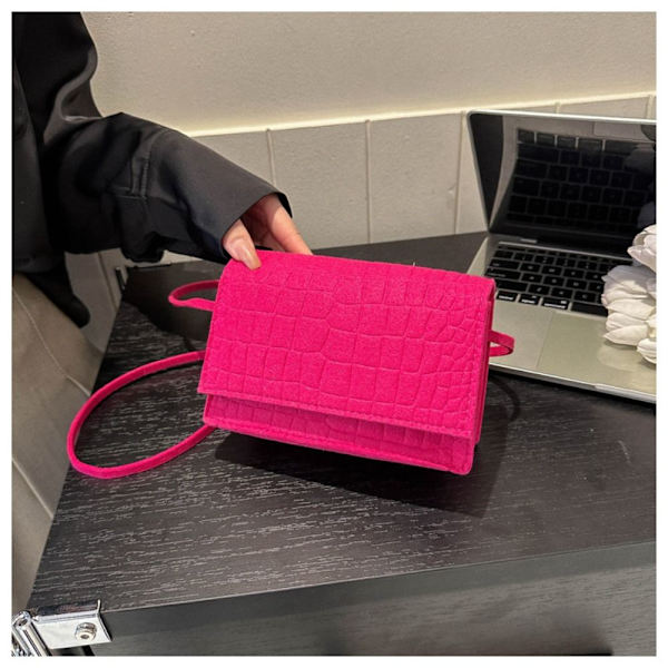 Crossbody-väskor Felt-axelväska ROSE RED rose red