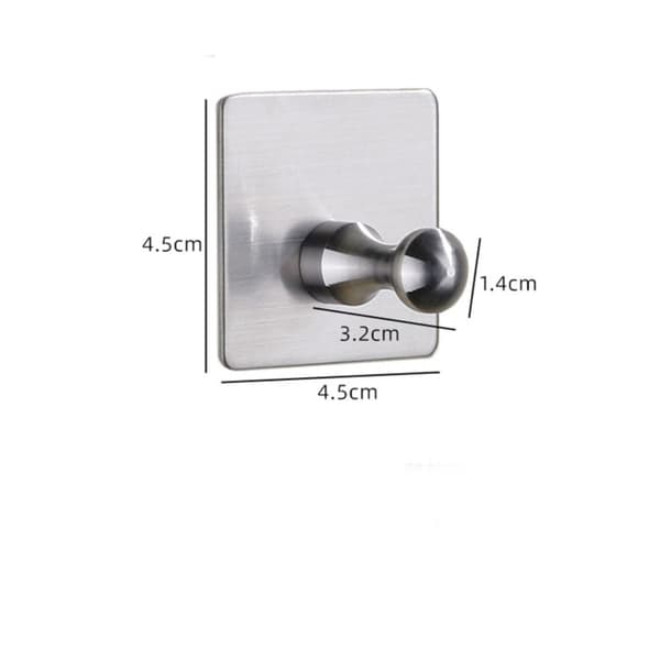 4 Stk Håndklædekroge Sticky Hooks SØLV SØLV Silver