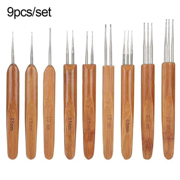 Krok Nål Hårfläta Pricker Dreadlock Virkning 9pcs/set