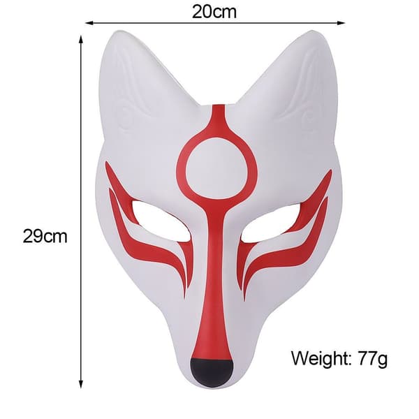 Foxes Masks Cosplay Masker SORT black