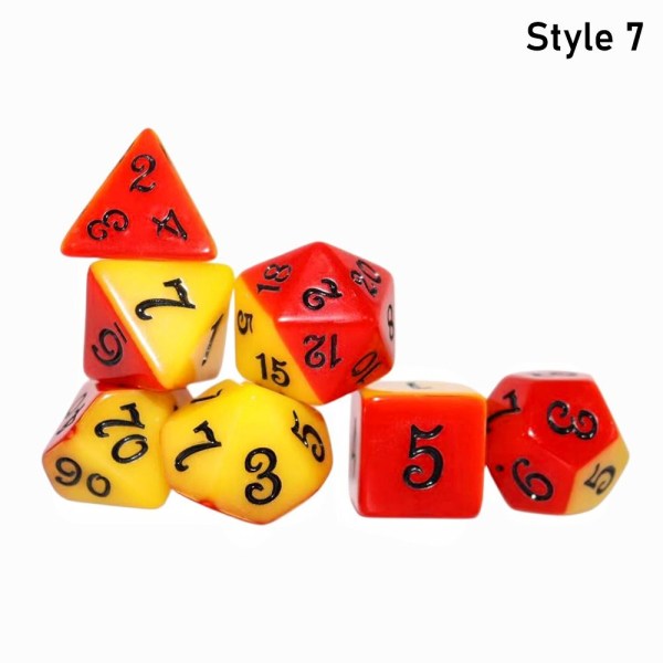 7 st/ set DND-tärningar Polyedriska tärningar STYLE 7 STYLE 7 Style 7