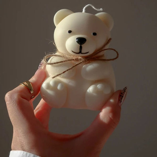 Bear Candle Form 3D Art Wax Form L L
